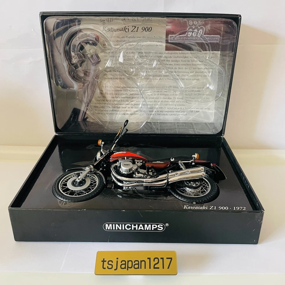 Minichamps 1/12 Kawasaki Z1 900 marrón caramelo 1972 bicicleta clásica serie motocicleta Foto 1 de 4
