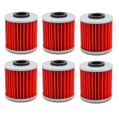 6X Filtro de aceite para KAWASAKI KX250F 04-18 Suzuki RMZ250 RMZ450 04-24 RMX450 10-19 Foto 1 de 3