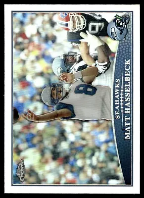 2009 Topps Chrome Refractors Matt Hasselbeck Seattle Seahawks #TC41 - Image 1 of 2