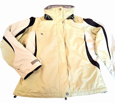 Chaqueta de esquí Rossignol para mujer M 8-10 amarilla aislada bolsillos con capucha deportes de nieve Foto 1 de 4