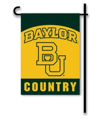 NCAA Baylor University Bears "BAYLOR COUNTRY" 13" x 18" 2-SIDED GARDEN FLAG  - Image 1 of 3