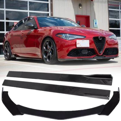 For Alfa Romeo Giulietta Front Bumper Lip Splitter Chin Spoiler + Side Skirts - image 1 of 4