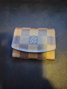 Louis Vuitton Damier custodia gemelli M64681 accessori tripla piega donna - Foto 1 di 8