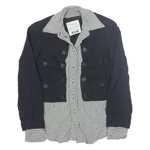 MOSCHINO CHEAP AND CHIC Womens Blazer Jacket Black Gingham M - Picture 1 of 8