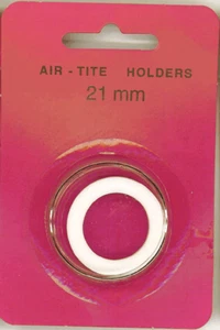 Air Tite 21mm White Ring (Nickels - Liberty/Buffalo/Jefferson) Coin Capsule (1) - Picture 1 of 1
