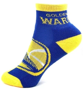 Calcetines cuartos de baloncesto Golden State Warriors azules para niños pequeños - Imagen 1 de 3