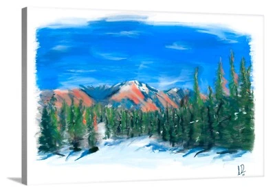 Pintura Montañas Colorado 'Telluride' impresión grande sobre lienzo arte paisaje nieve Foto 1 de 4