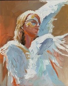 Angel. #9 ORIGINAL oil painting. - Picture 1 of 7
