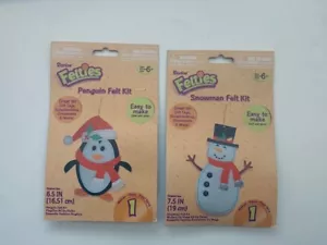 Kit Artigianali Ornamenti a Tema Invernale Felties - Pinguino e Pupazzo di Neve - Foto 1 di 2