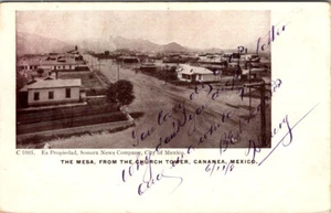 CANANEA, MEXICO - MESA FROM CHURCH TOWER - UNDIVIDED BACK OLD POSTCARD - Picture 1 of 2