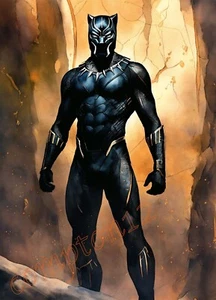 Black Panther 13x19" Fine Art Print - only 6 signed and numbered prints made - Picture 1 of 4