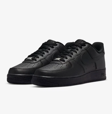 Nike Air Force 1 "Triple Black" One Low Sneakers Men's and Women's Us Sizes - Image 1 of 4