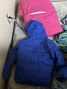 ✅Abercrombie Kids Jacket BlUE/GRAY Size 7/8Kids Pocket And Hoodi✅ - Picture 1 of 3