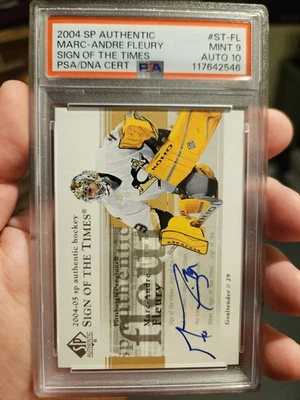 PSA 9/10 2004-05 SP Authentic Marc-Andre Fleury AUTO🔥POP 1 w/ 1 HIGHER🔥SSP🔥 - Image 1 of 2