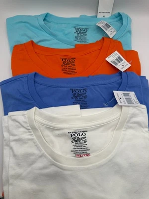 Polo Ralph Lauren Lote de 4 Camisetas Para Hombre Talla 2XL Blanco/Azul/Naranja/Verde azulado Foto 1 de 4