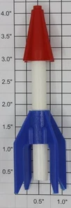 American Flyer P14A686 S Scale Red White and Blue Rocket - Bild 1 von 2
