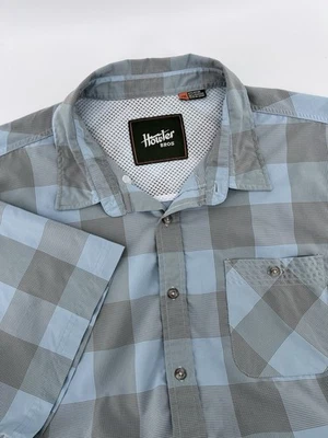 Howler Bros Vented Shirt Size XXL Blue Check Short Sleeve Fishing Button Up - Image 1 of 4