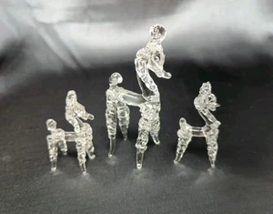 3 statuine cane barboncino vetro trasparente figura trio cani animali domestici nuove - Foto 1 di 11