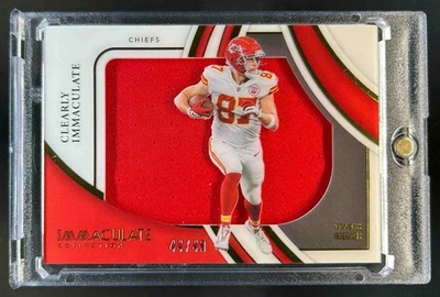 2022 Immaculate Travis Kelce Clearly Jerseys #44/49 Chiefs - Image 1 of 2