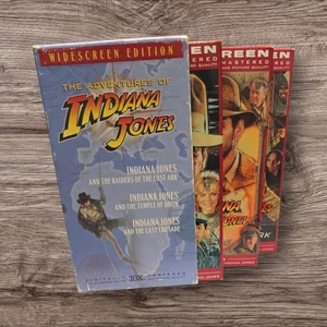 The Adventures Of Indiana Jones VHS (1999 Paramount) Widescreen Trilogy Box Set - Picture 1 of 7