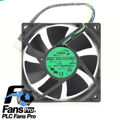 1PCS Brand New ADDA AD0812UX-A7BGL DC 12V 0.33A 4-wires Axial Cooling Fan - Image 1 of 3