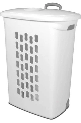 Sterilite Ultra™ Wheeled Hamper Plastic, White - Image 1 of 2