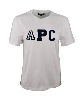 APC Paris Damen T-Shirt XS S M L Samt Logo französischer minimalistischer... - Bild 1 von 4
