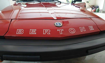 New 1974-1988 FIAT Bertone X1/9 Front Nose "BERTONE" Emblem Decal X19  - Image 1 of 3