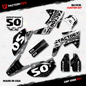 Kit de gráficos de carreras lisos grises y blancos para calcomanías Honda CRF150R 07-22 CRF 150R - Imagen 1 de 5