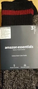 3 pares de calcetines de algodón gruesos y cálidos amazon essentials talla 12-16 - Imagen 1 de 12
