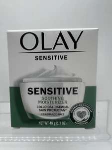 Olay Sensitive Soothing Moisturizer Oatmeal Fragrance Free 1.7oz 5/25COMBINESHIP - Picture 1 of 5