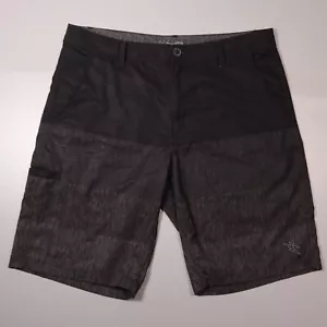 Da Hui Mens size 34 Hybrid Collection Board Shorts Black Gray 10" Inseam - Picture 1 of 7