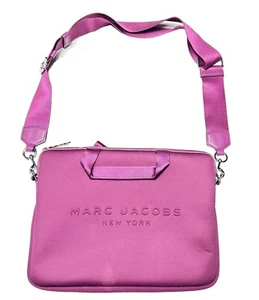Marc Jacobs New York Unisex Adults Navy Blue Structured Rectangular Laptop Bag - Picture 1 of 15