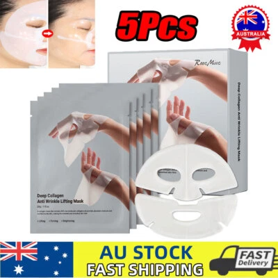 5PCS Bio Collagen Face Mask Overnight Real Deep Mask Collagen Mask Moisturize - image 1 of 4