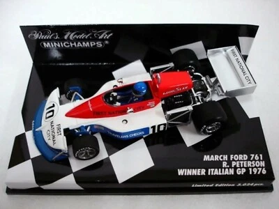 WOW EXTREMELY RARE March 761 Ford #10 Peterson Winner Italy 1976 1:43 Minichamps - Image 1 of 2