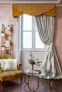 1 Pair Chateau NATURAL BAMBOO Lined Tape Top Curtains CLEARANCE - Picture 1 of 2