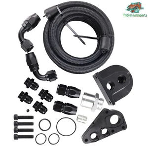 Billet Oil Filter Relocation Kit For 1996+ Ford 4.6 5.4L Mustang GT350 500 F150 - Picture 1 of 12