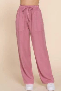 Elastic Waist Long Pants - Picture 1 of 5