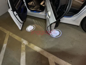 2x HD for Alpina LED Car Door Light Courtesy Light Foot Lamp Welcome Light - Picture 1 of 9