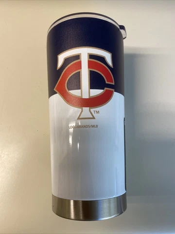 Minnesota Twins 20 oz Stainless Steel Logo Tumbler BPA Free Slider Top Cover