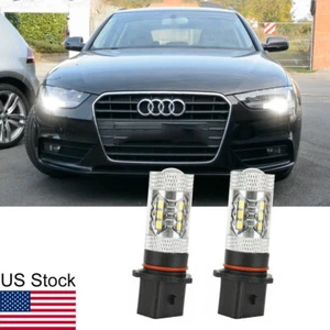 2Pcs 6000K White P13W LED DRL Daytime Running Light Bulbs For 2009-14 Audi A4 B8 - Picture 1 of 7