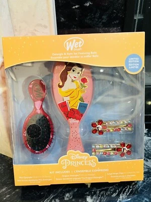Brand New- Disney’s - Princess Belle Hair Brush Set With Clips - Image 1 of 4