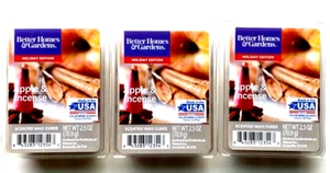 3 PACKS Better Homes and Gardens Scented Wax Cube Apple and Incense 6 Count - Picture 1 of 12