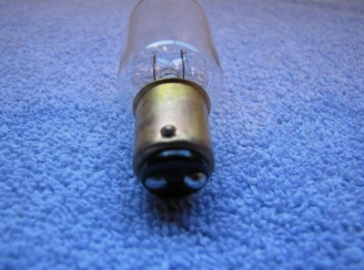 25T8DC-130V  Light Bulb, 2500 Hour, 25 watts, Bayonet Base, 130 volt, Clear, T8 - Image 1 of 4