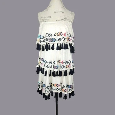 Vestido Judith March pequeno festival branco ocidental - Imagem 1 de 4