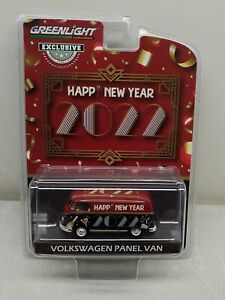 Volkswagen Panel Van Red Black Happy New Year Greenlight Collectibles 1:64