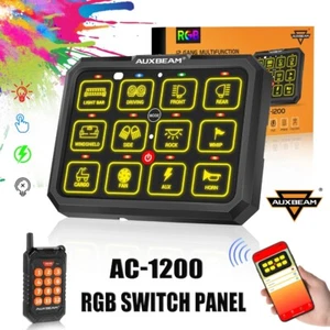 AUXBEAM HÁGALO USTED MISMO 12 velocidades RGB panel de interruptores LED control colorido AC-1200 SUV camión ATV - Imagen 1 de 12