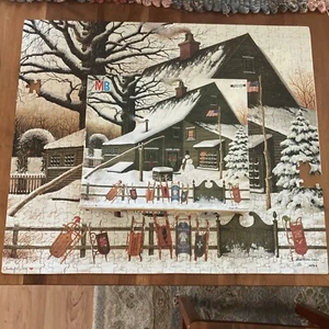 VINTAGE 1988 Charles Wysocki 500 Pc Puzzle, Cocoa Break at The Copperfields - Picture 1 of 17