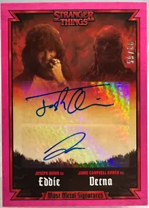 Stranger Things 4, Bower (Vecna) / Quinn (Eddie) Dual Autogrammkarte #59/86 - Bild 1 von 3