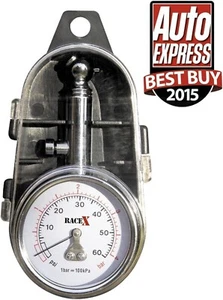 Race X RX0014 Award Winning Car Van 4x4 Bike Round Analogue Tyre Pressure Gauge - Picture 1 of 5